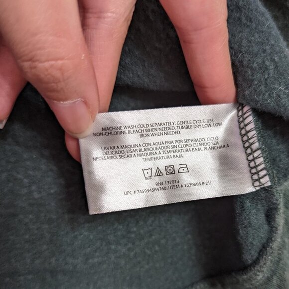 Orvis Women's Crew Neck Sweater Long Sleeve Sz Large Green Style 1529686 - Picture 5 of 5